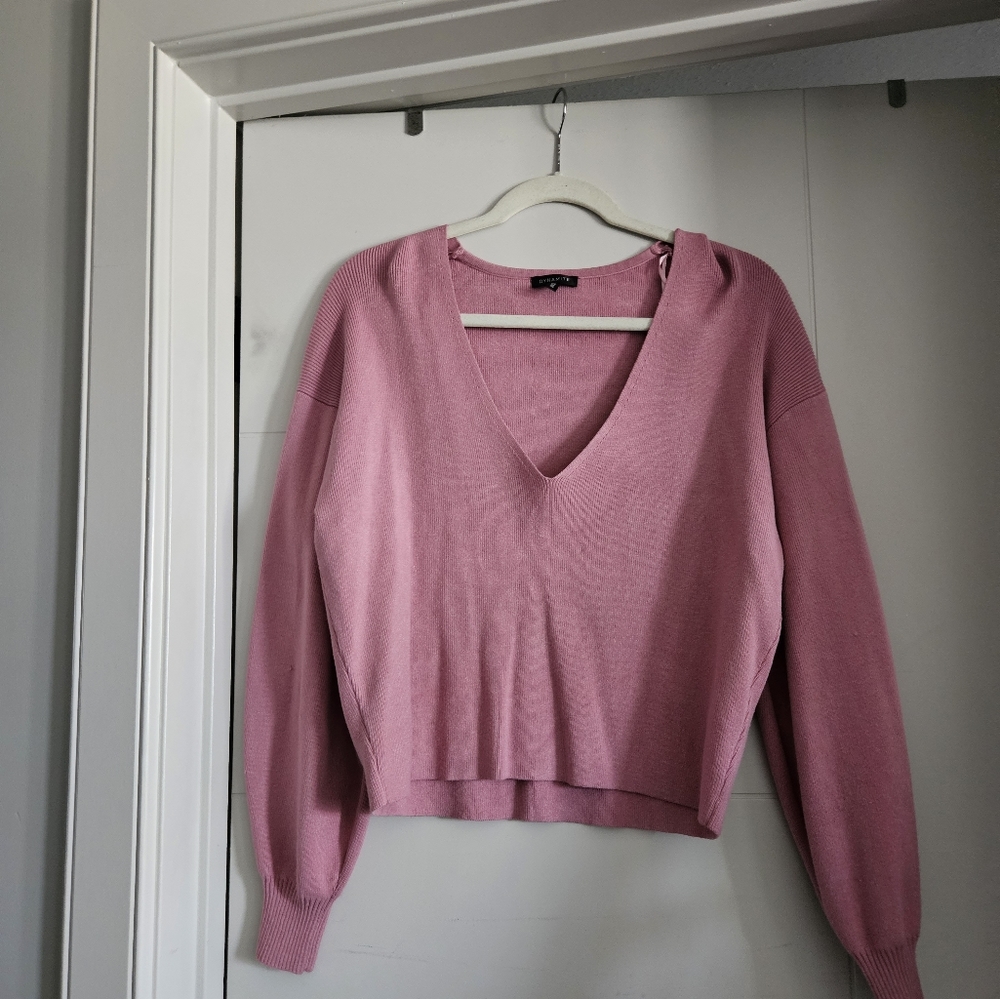 Dynamite Knit V-Neck Sweater